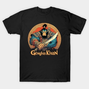 Genghis Kahn Iron Maiden monkey T-Shirt